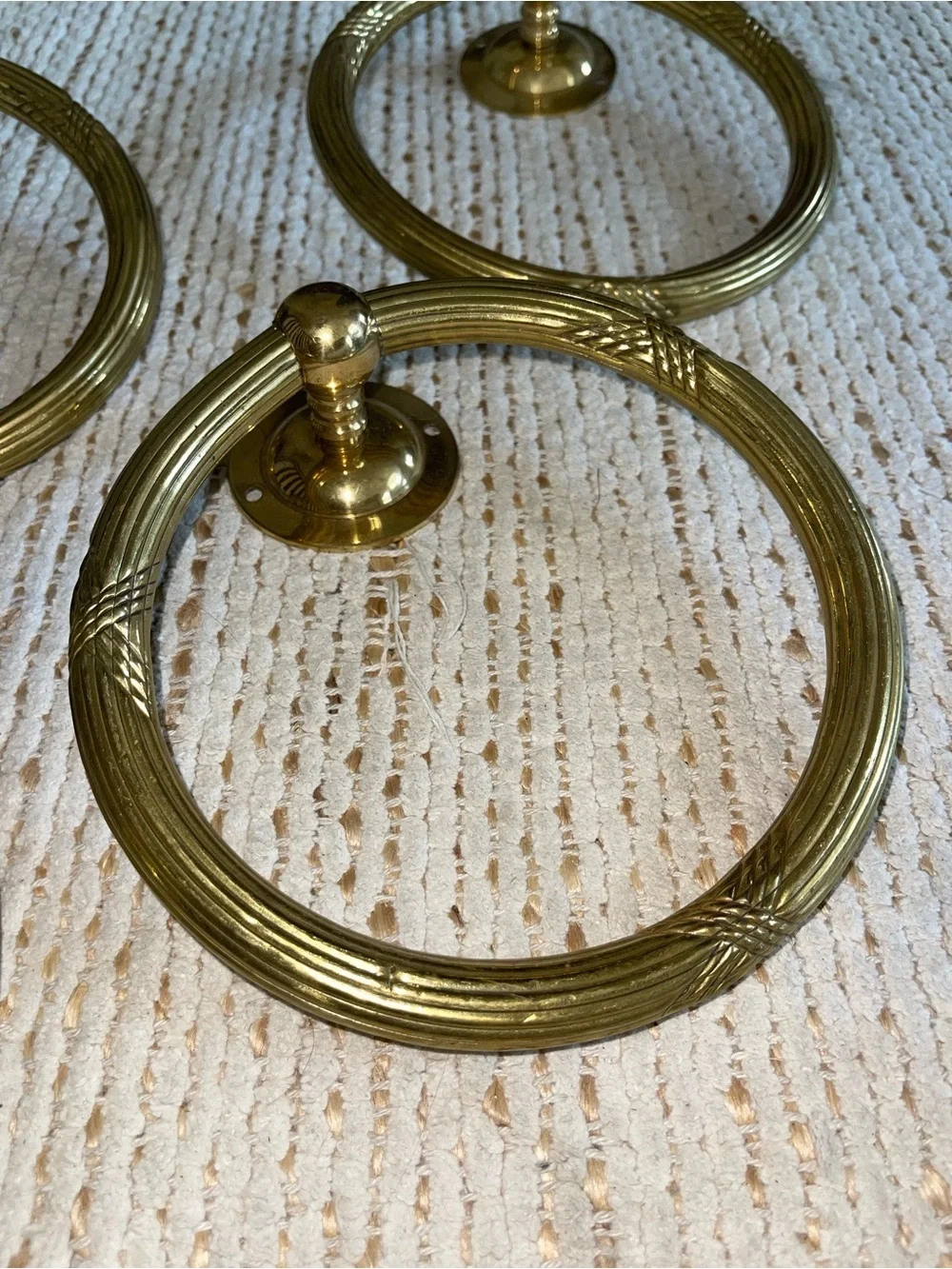 Vintage wall mount towel rings